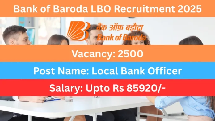 Bank of Baroda LBO Recruitment 2025