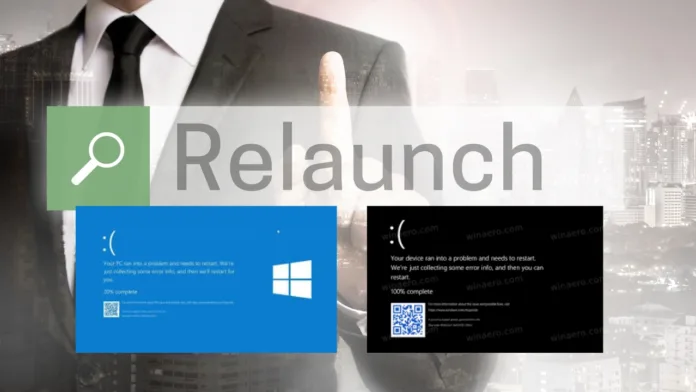 Blue Screen of Death with Sleek Black Interface in Windows 11 Update